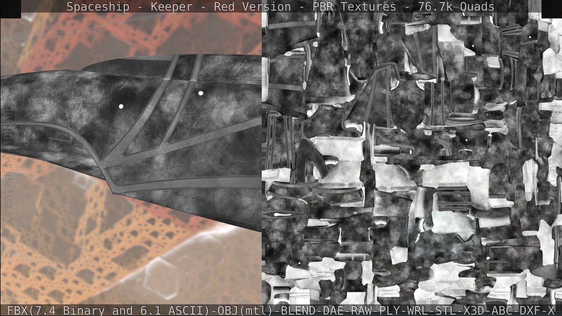 Spaceship - Keeper - Red Version 3D model_235