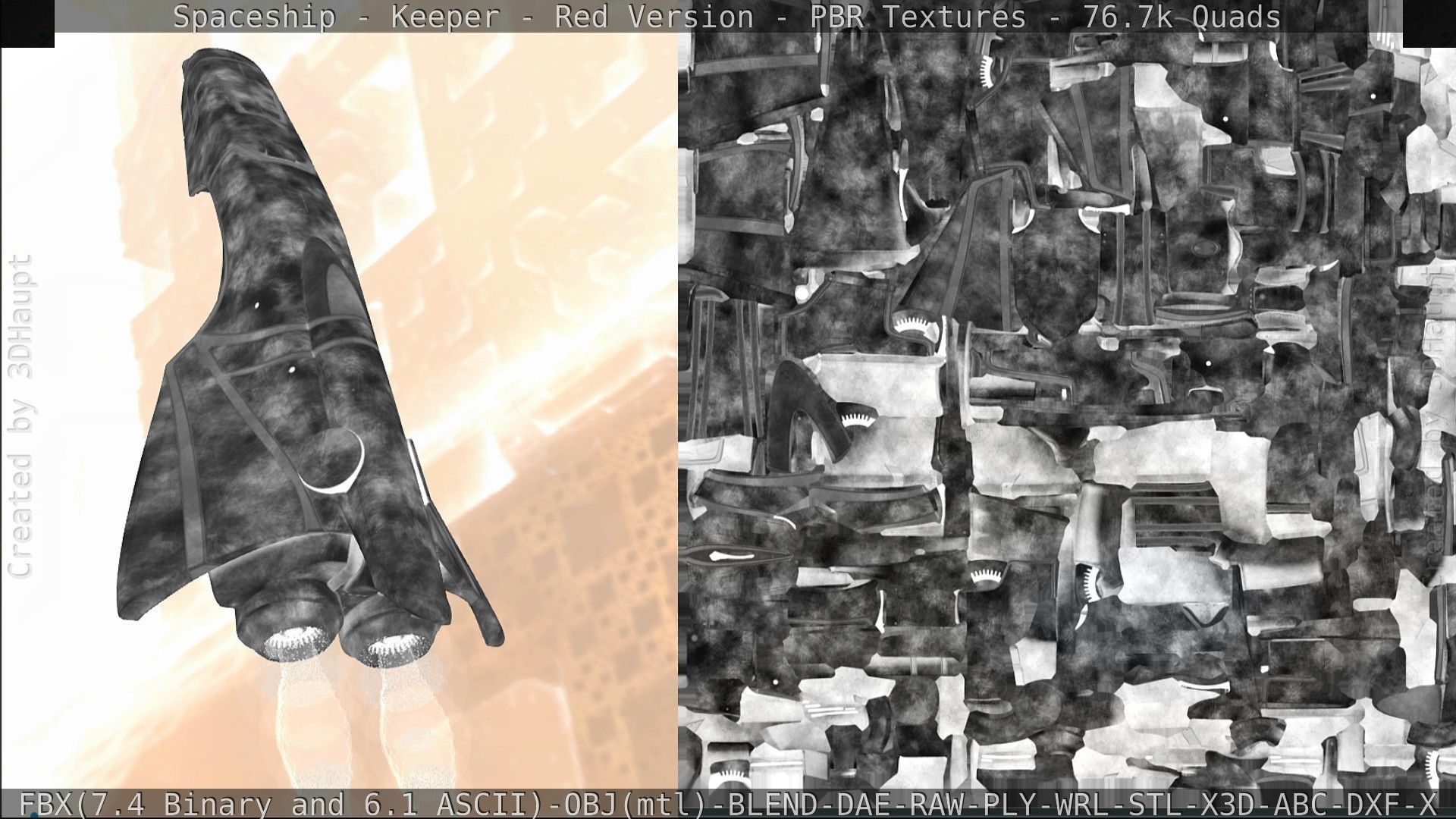 Spaceship - Keeper - Red Version 3D model_239