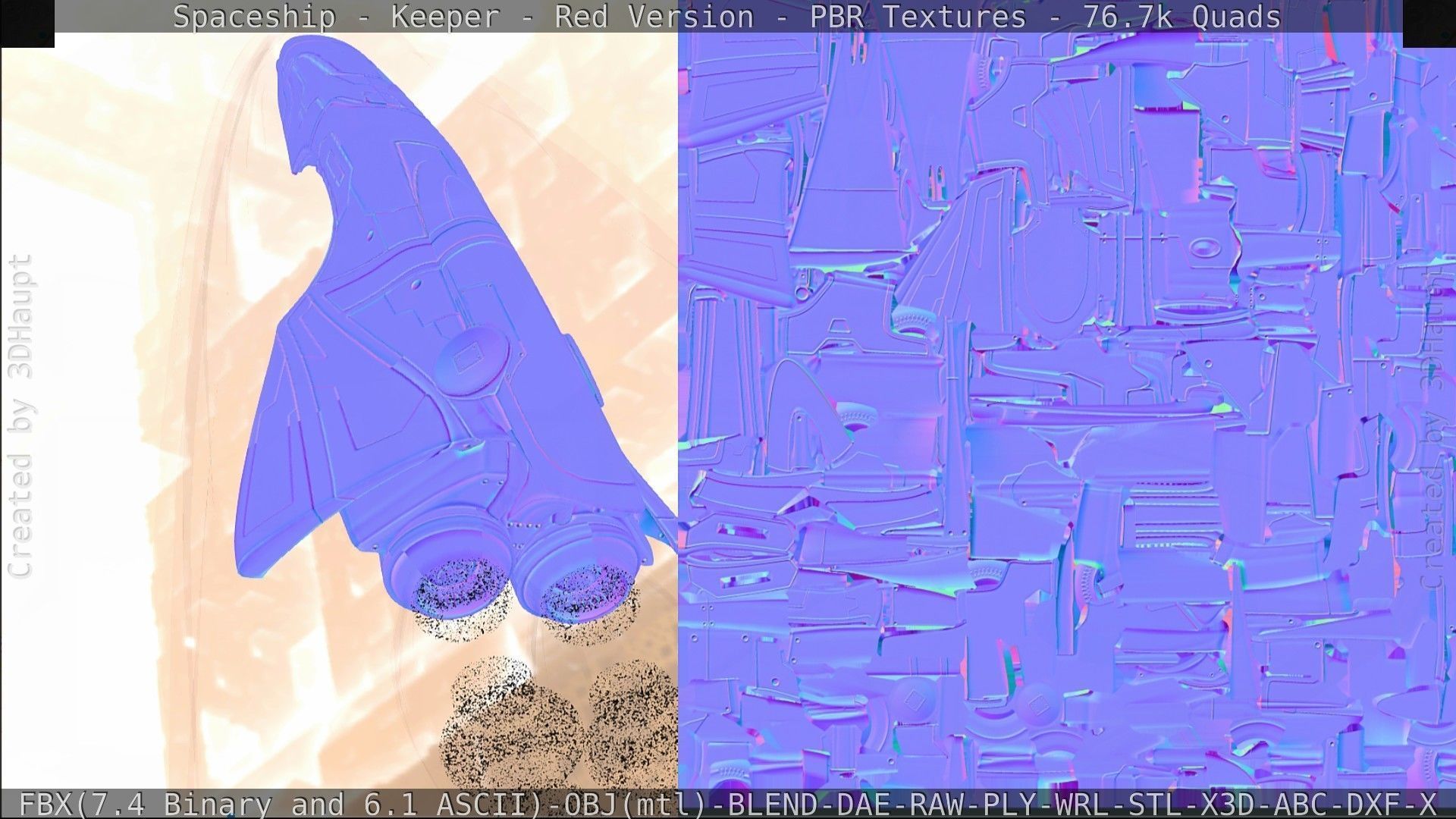 Spaceship - Keeper - Red Version 3D model_191