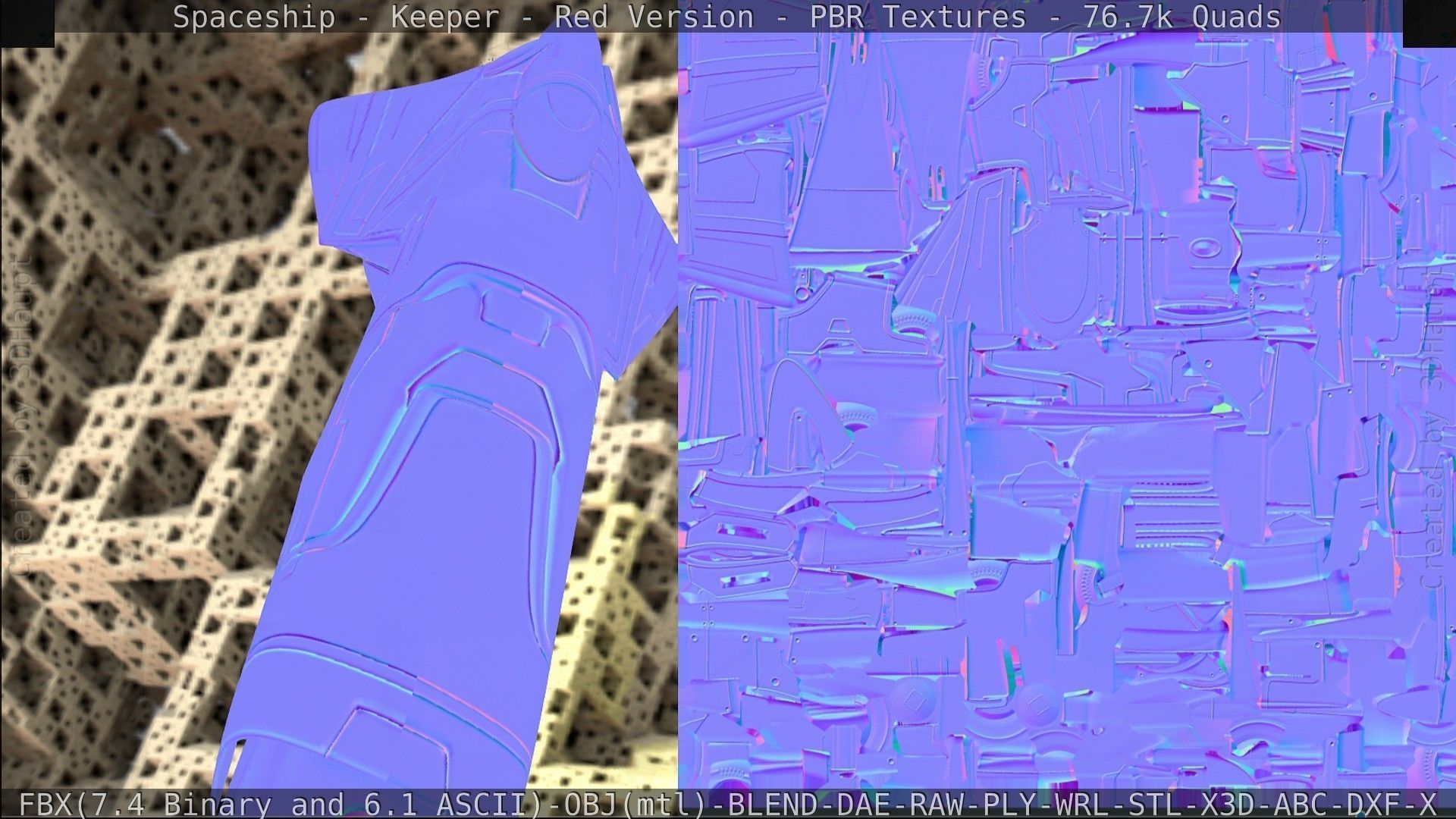 Spaceship - Keeper - Red Version 3D model_185