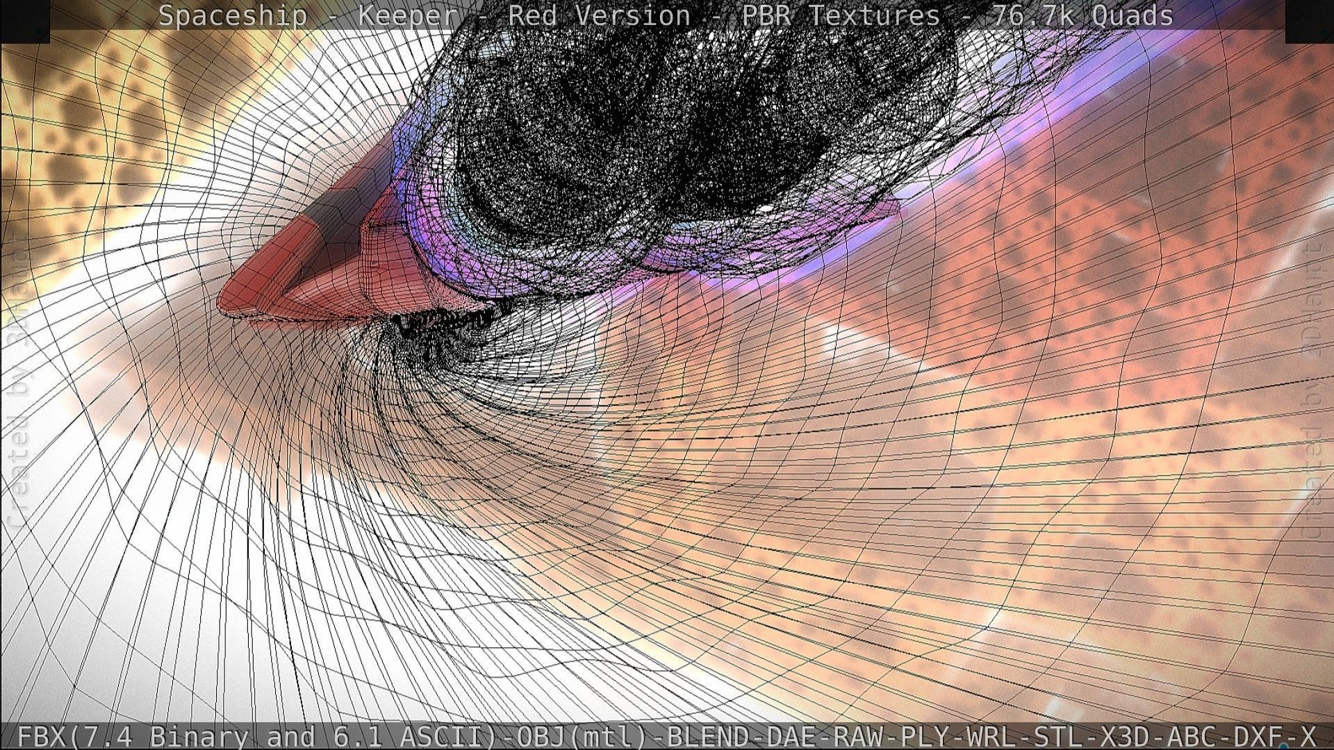 Spaceship - Keeper - Red Version 3D model_162