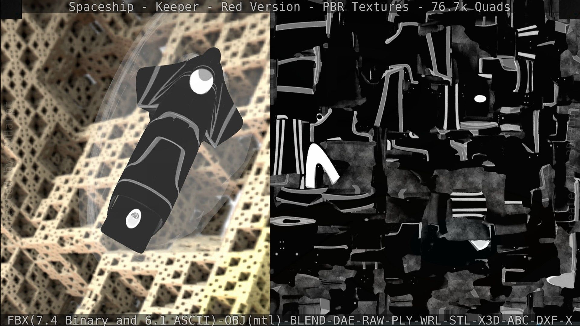 Spaceship - Keeper - Red Version 3D model_262