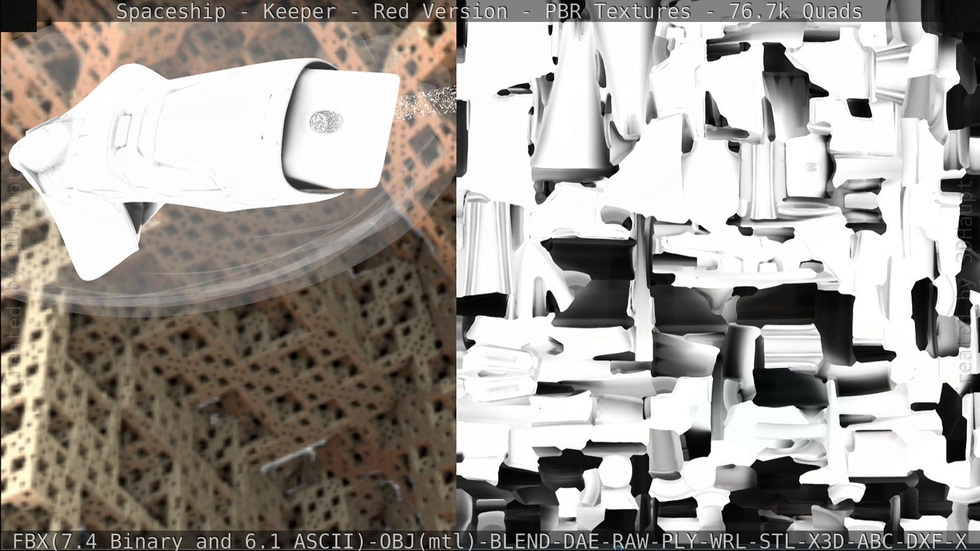 Spaceship - Keeper - Red Version 3D model_203