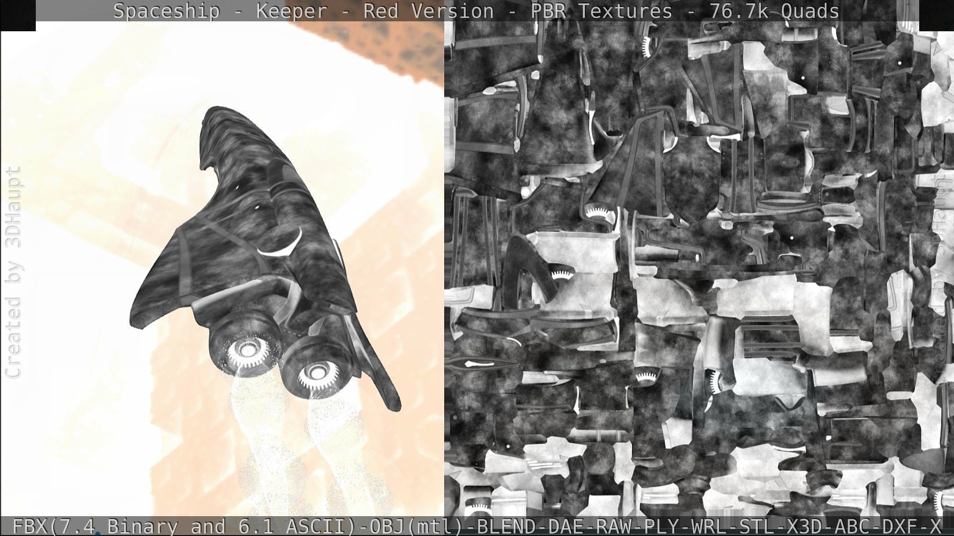 Spaceship - Keeper - Red Version 3D model_241