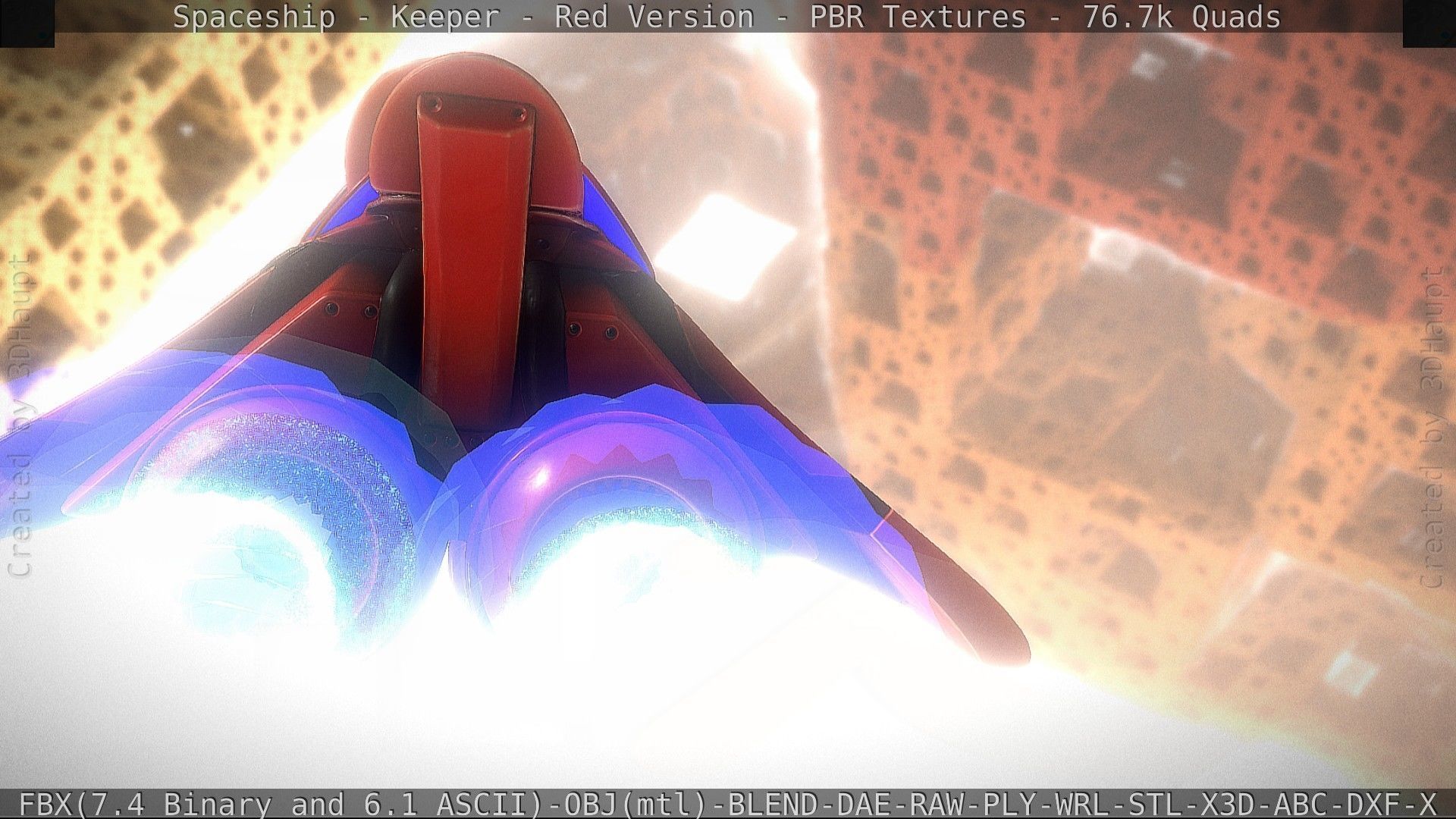 Spaceship - Keeper - Red Version 3D model_58