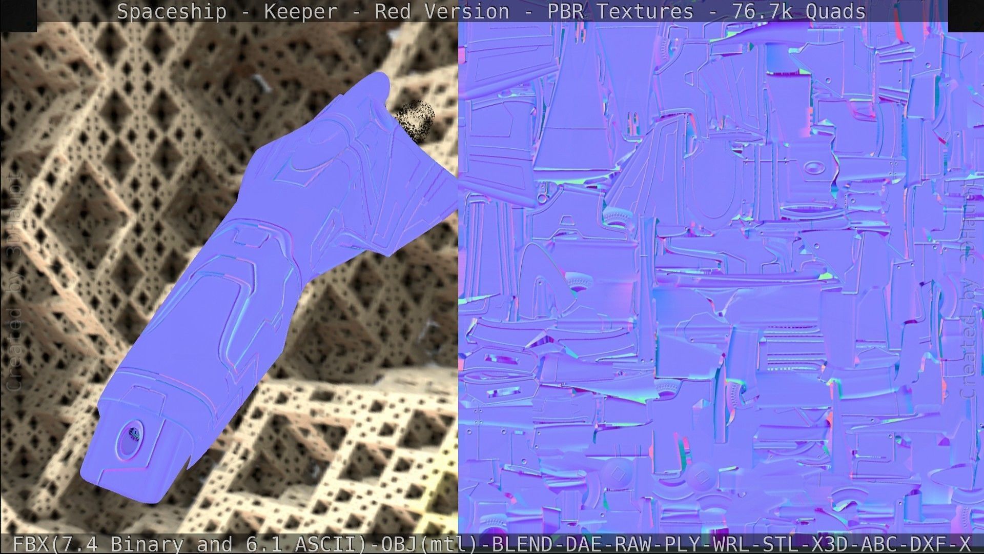 Spaceship - Keeper - Red Version 3D model_187