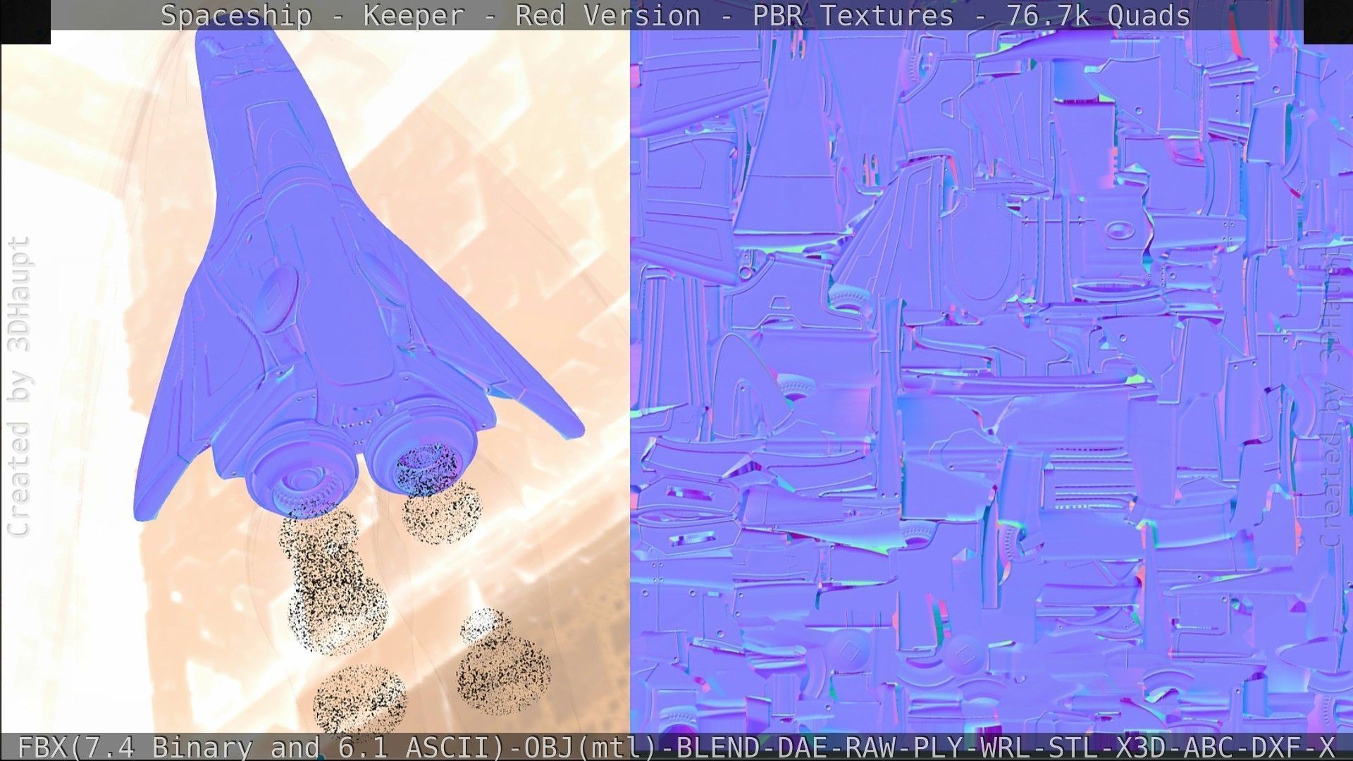 Spaceship - Keeper - Red Version 3D model_193