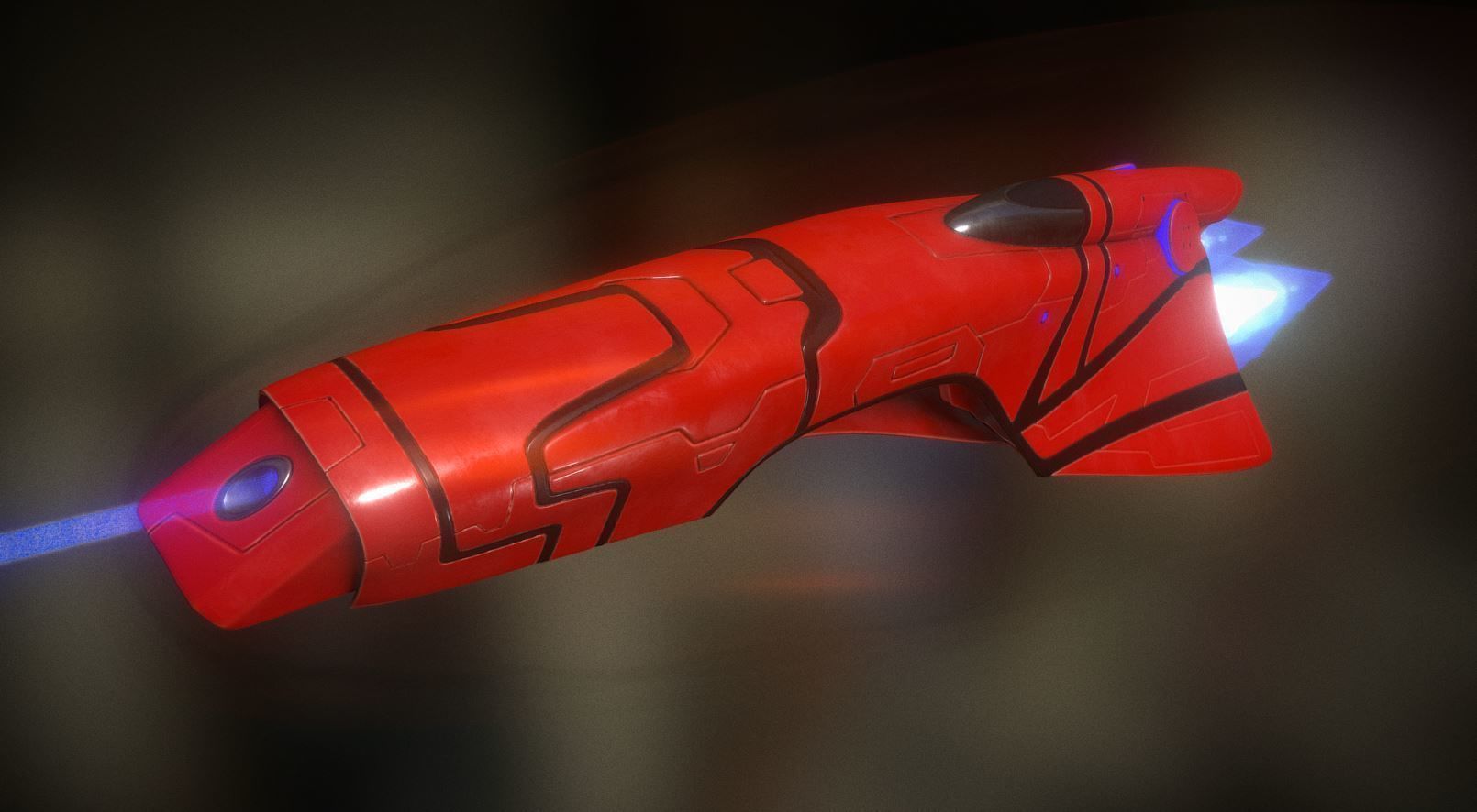 Spaceship - Keeper - Red Version 3D model_10