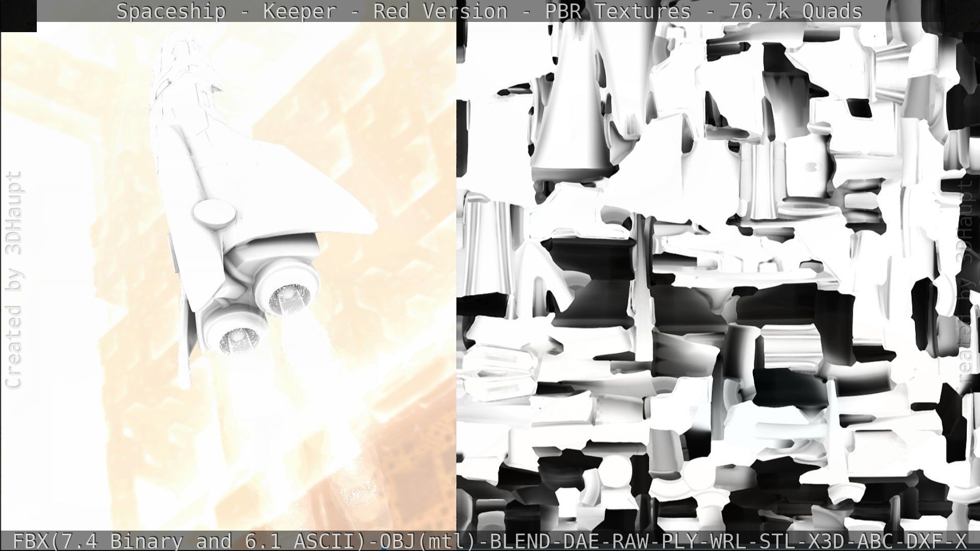 Spaceship - Keeper - Red Version 3D model_198