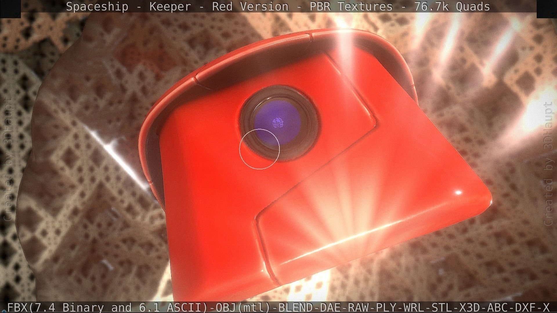 Spaceship - Keeper - Red Version 3D model_116