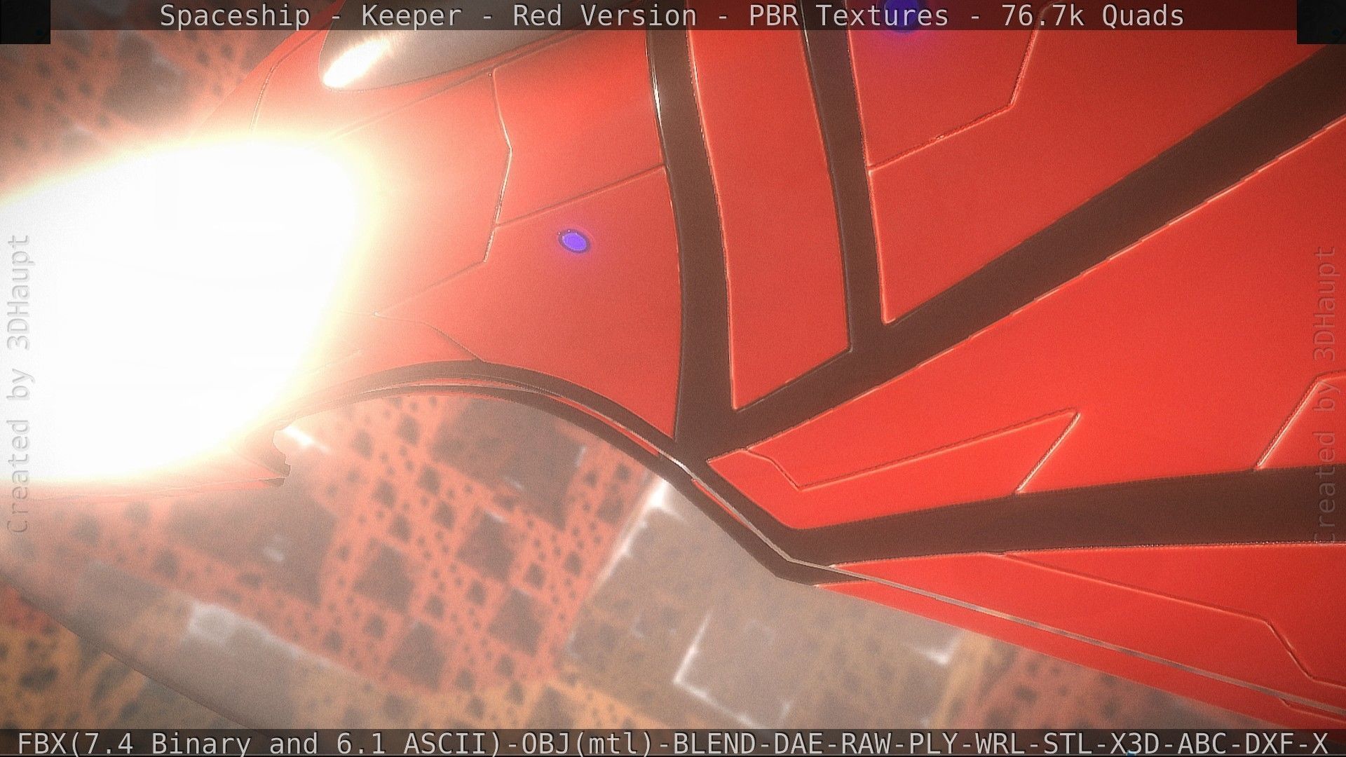 Spaceship - Keeper - Red Version 3D model_52