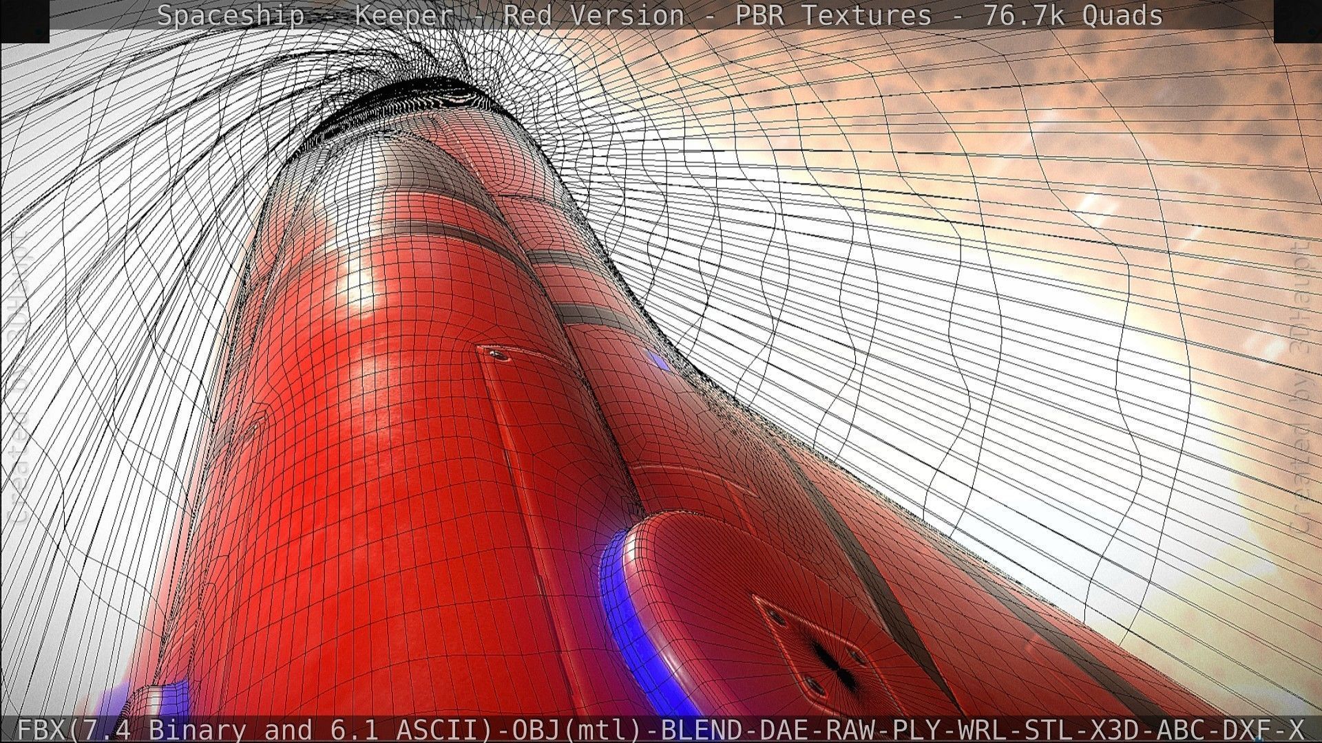 Spaceship - Keeper - Red Version 3D model_137