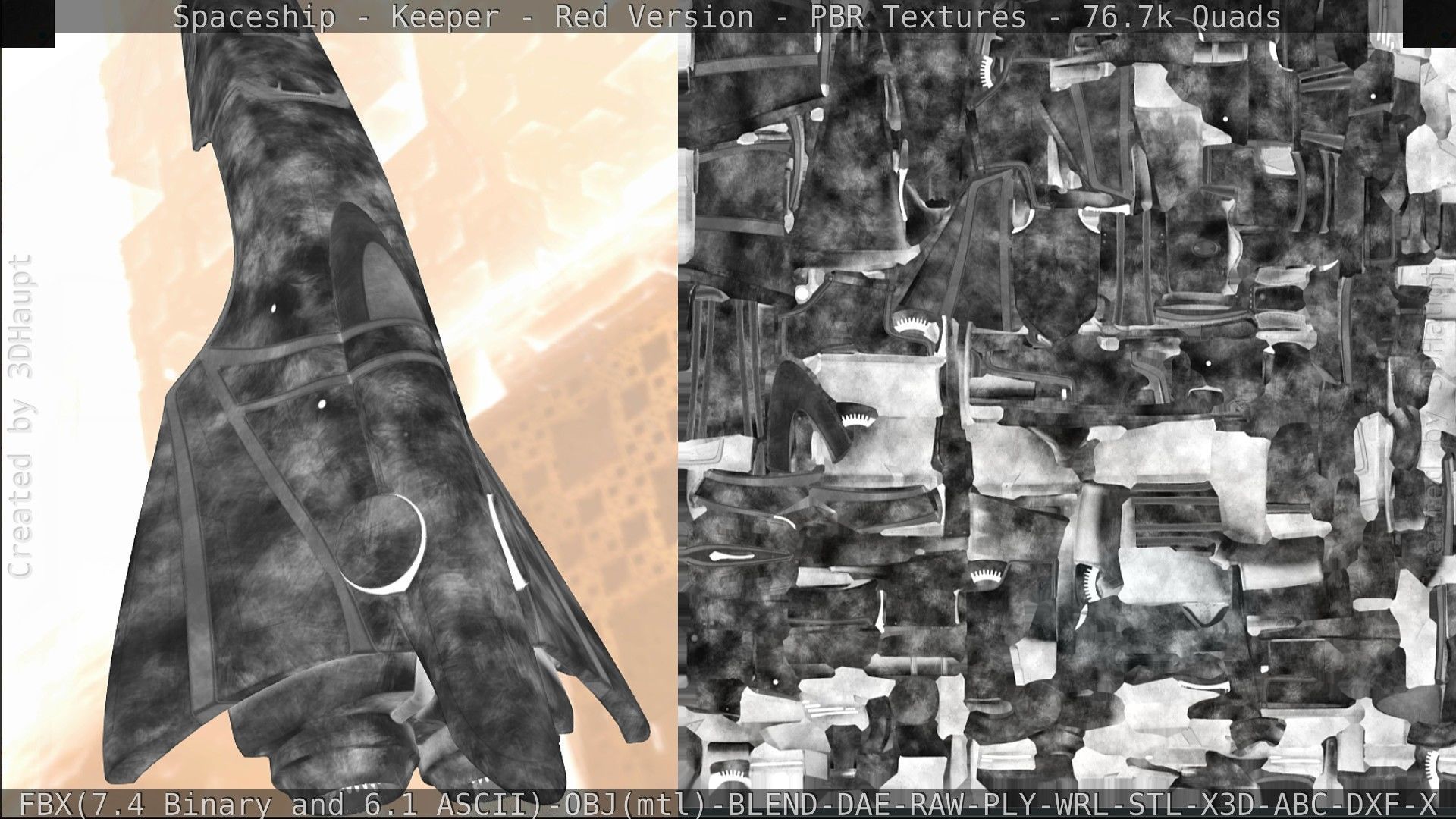 Spaceship - Keeper - Red Version 3D model_238