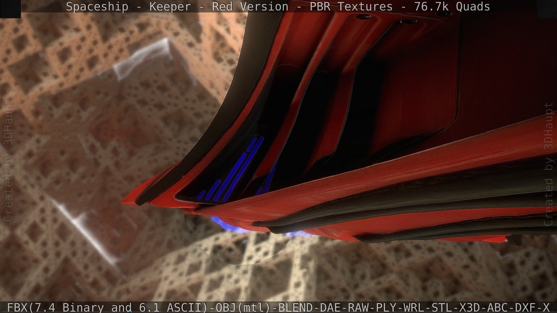 Spaceship - Keeper - Red Version 3D model_94