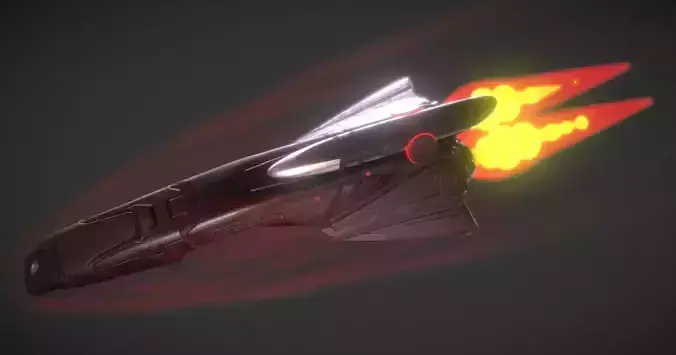 Spaceship - Keeper - Black Version 3D model