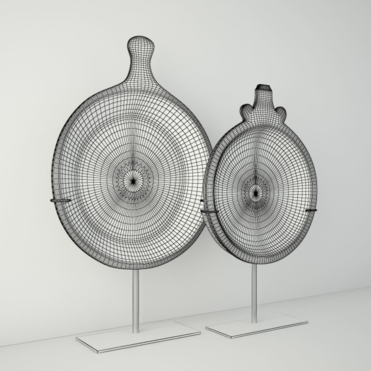 18th-19th Century Indian Stone Trays 2 3D model_3