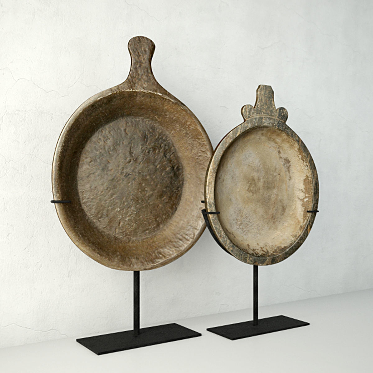 18th-19th Century Indian Stone Trays 2 3D model_2