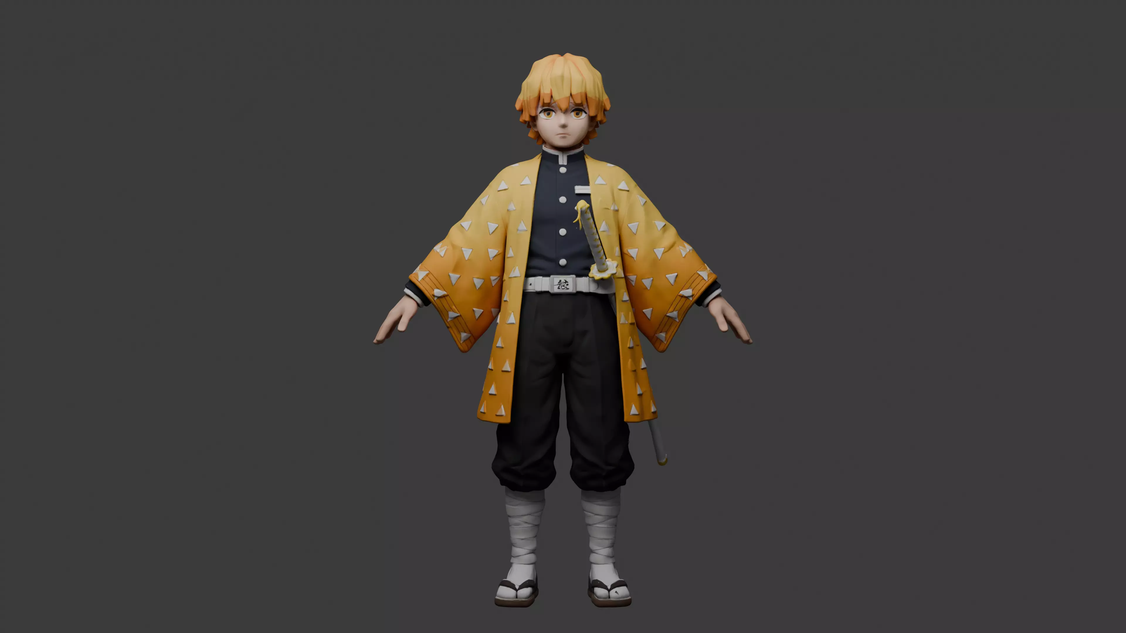 Stylized Lightning Swordsman Character Free 3D model
