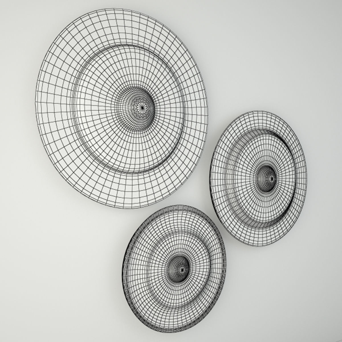 19th C Bronze Gongs 3D model_3