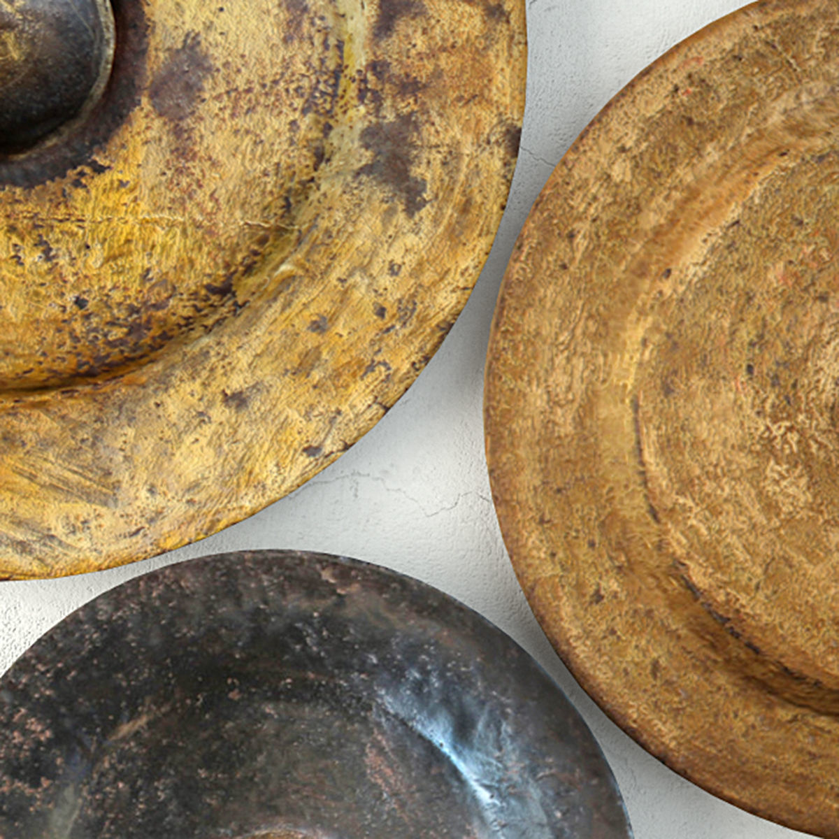 19th C Bronze Gongs 3D model_4