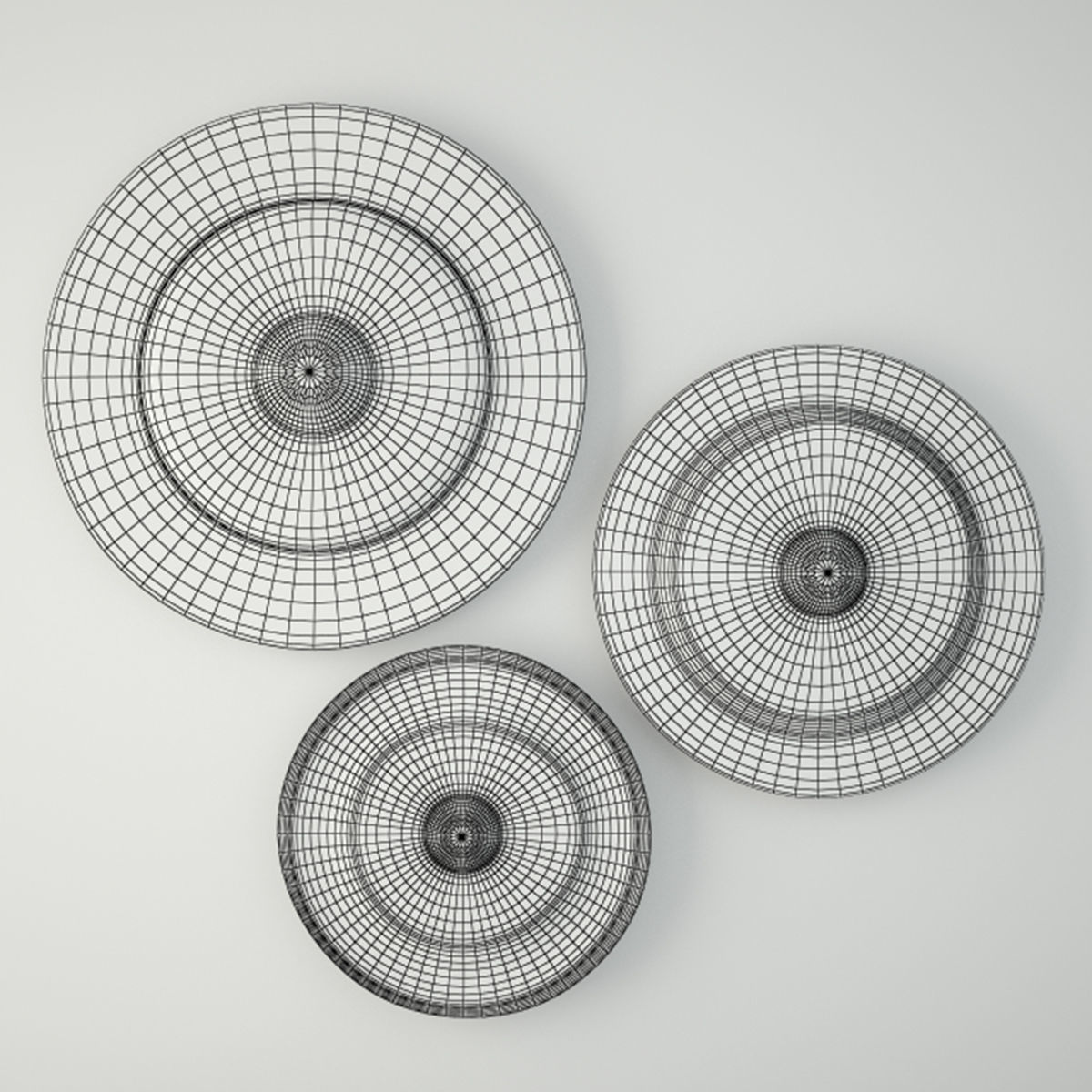 19th C Bronze Gongs 3D model_1