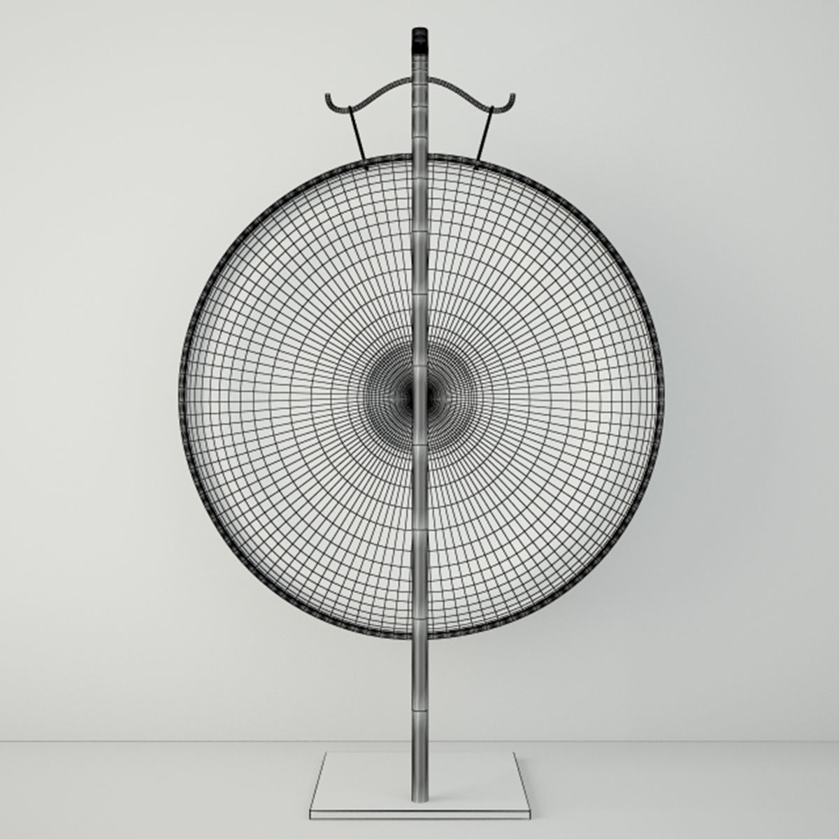 19th Century Laos Bronze Gong 3D model_2