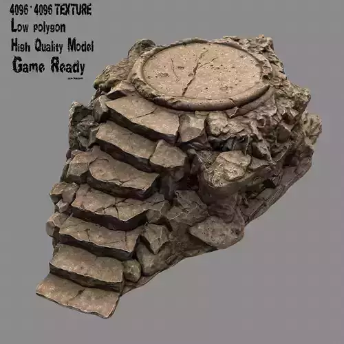 Temple rock with clock