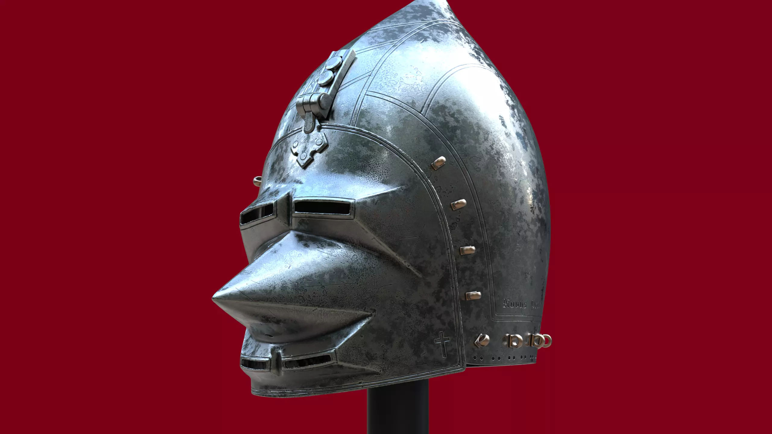 Klappvisor Bascinet V2 3D print model