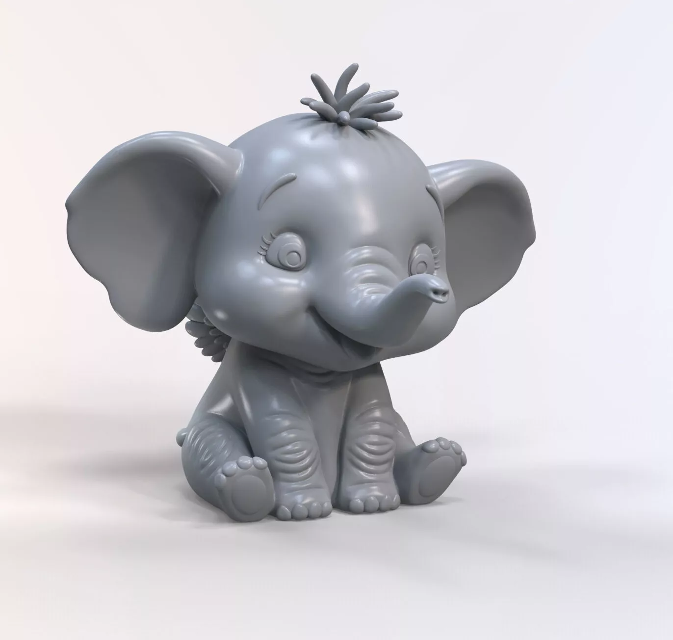 Angel Elephant Figurine-High Precision STL Model for 3D Printing 3D print model