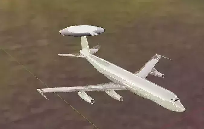 E-3 Style Early AWACS Concept Plane - Custom 1950s Jetliner