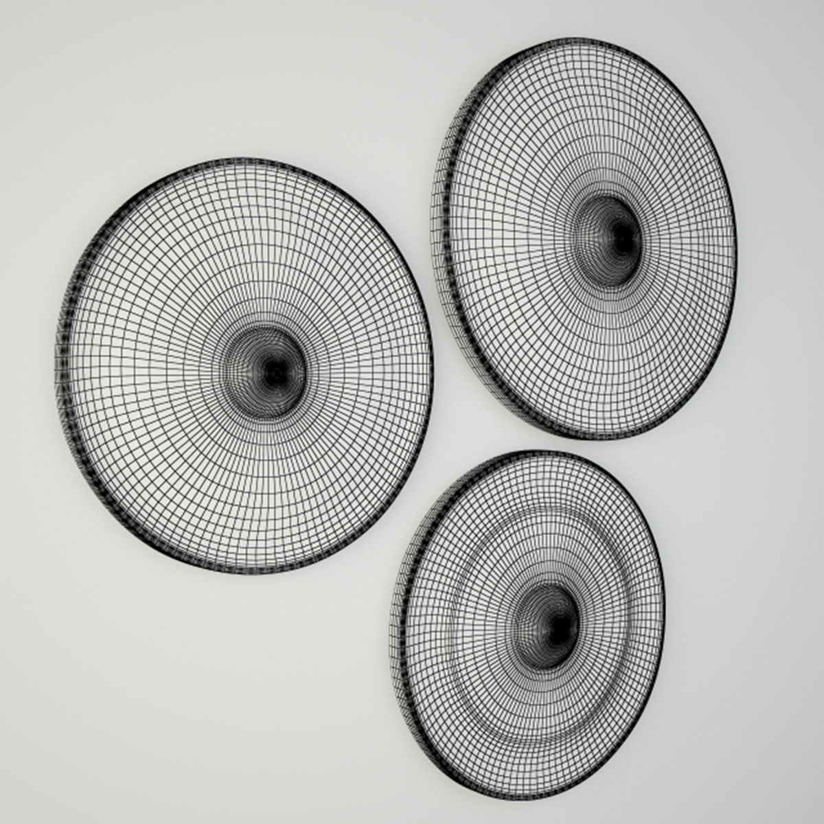 19th Century Laos Bronze Gongs 3D model_3