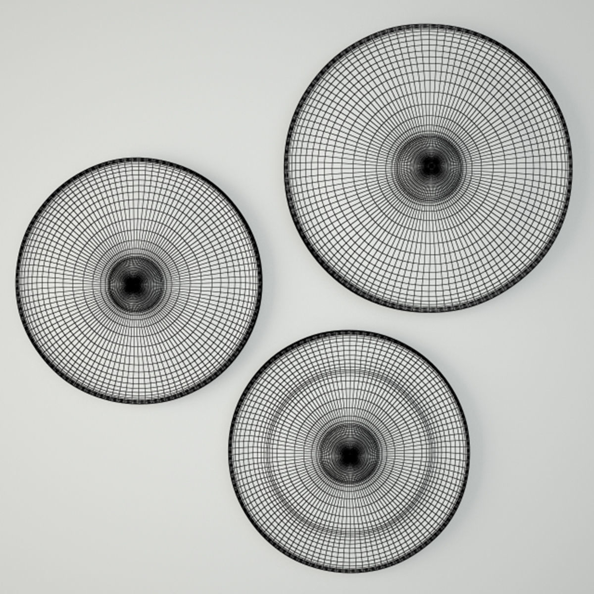 19th Century Laos Bronze Gongs 3D model_1