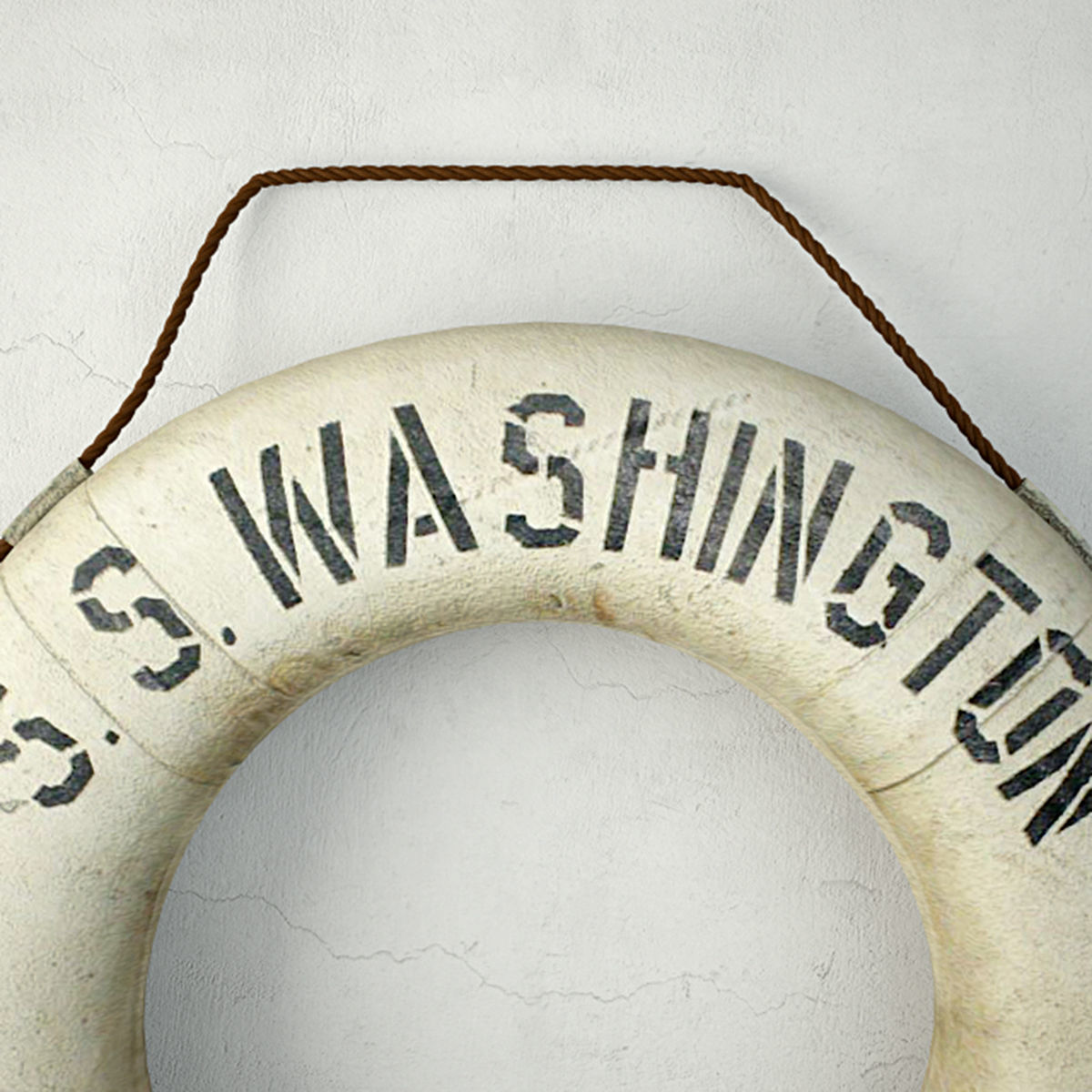 1931 Vintage Life Preserver Ring 3D model_4