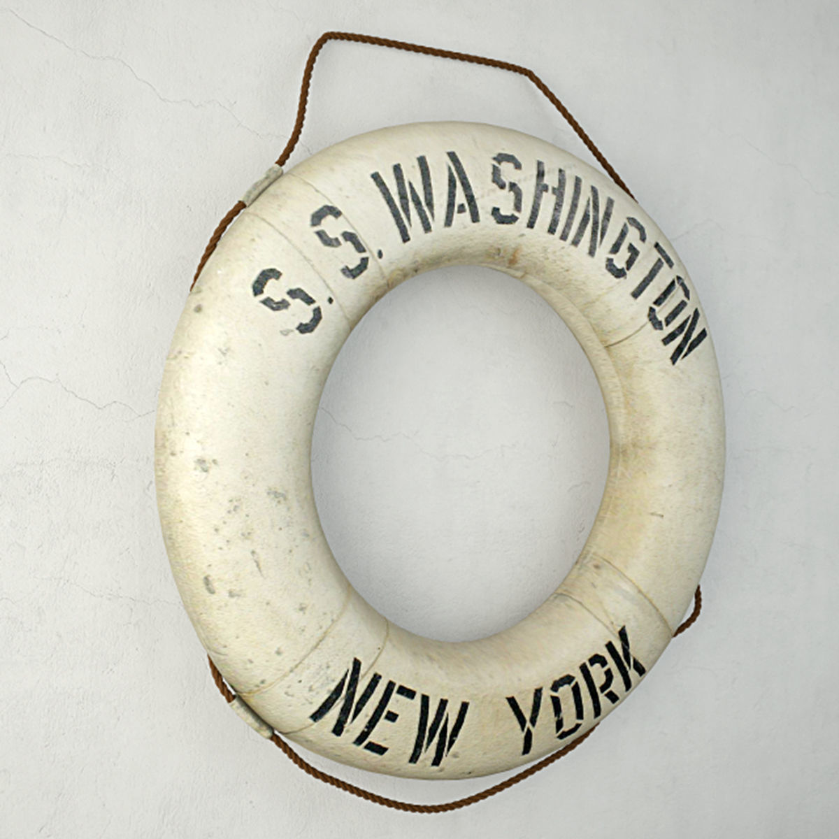 1931 Vintage Life Preserver Ring 3D model_2