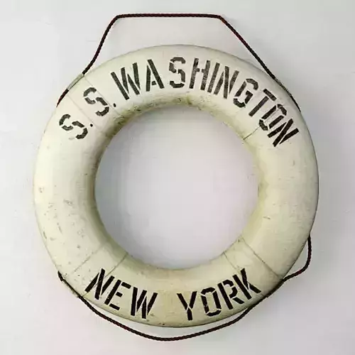 1931 Vintage Life Preserver Ring 3D model