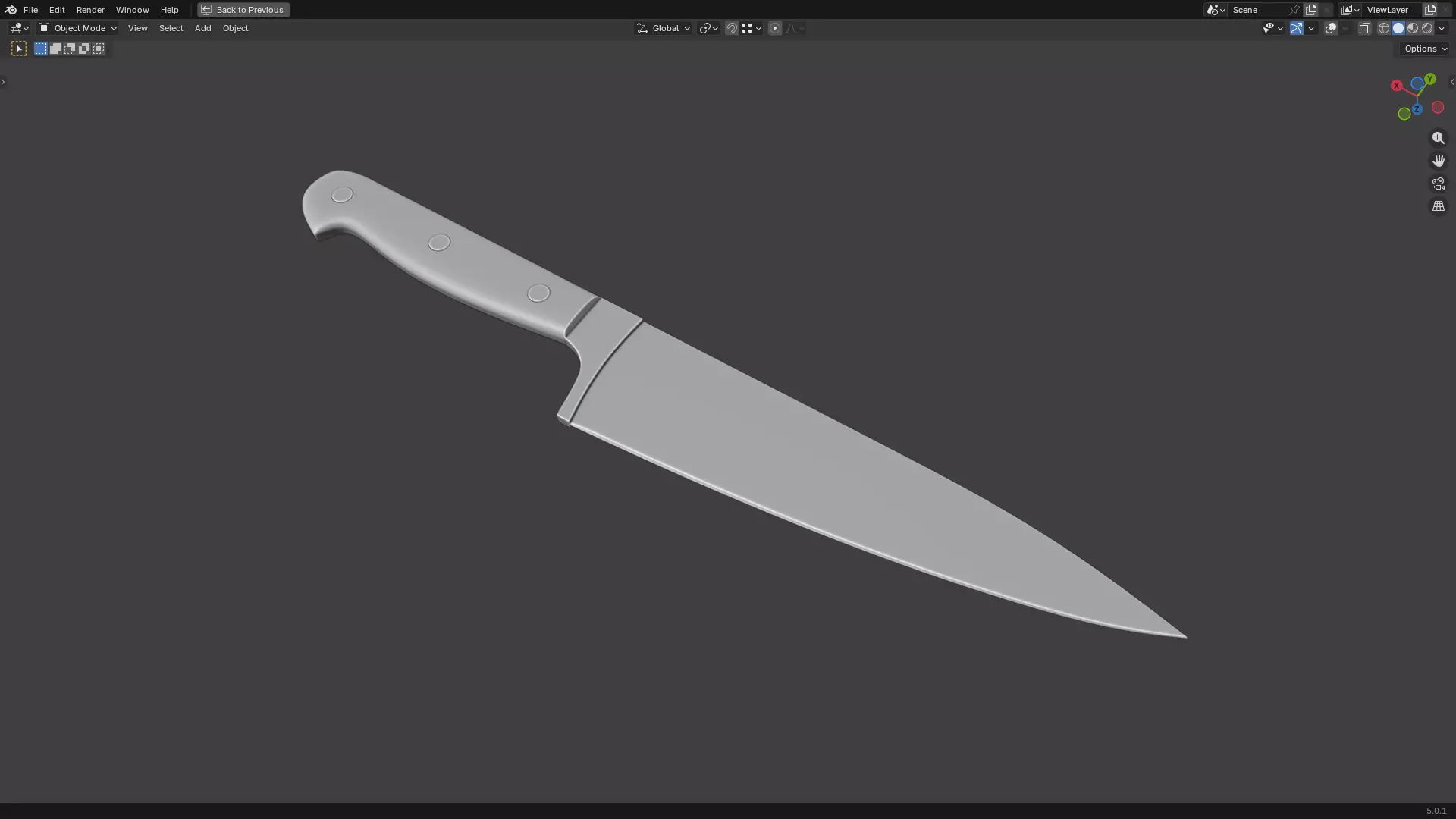 Kitchen Knife 3D print model