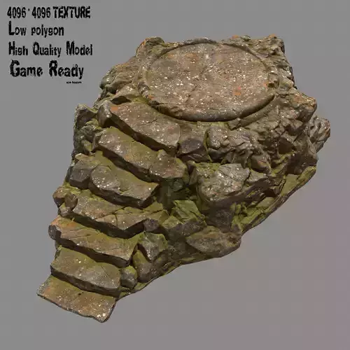 Temple rock with stairs