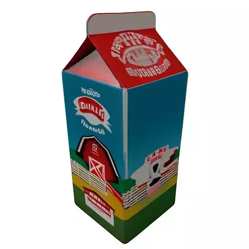 Dairy Milk Carton 3D Model 3D model 6