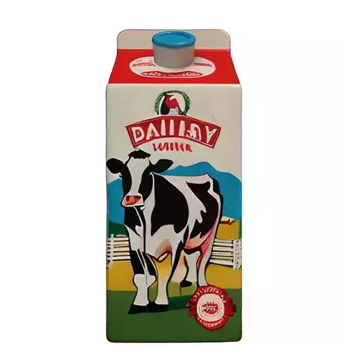 Dairy Milk Carton 3D Model 3D model 5