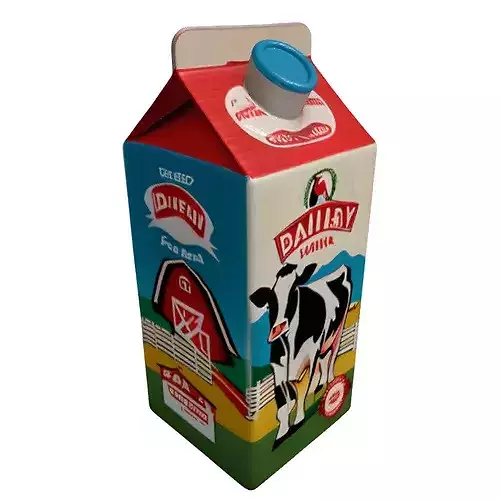 Dairy Milk Carton 3D Model 3D model 4