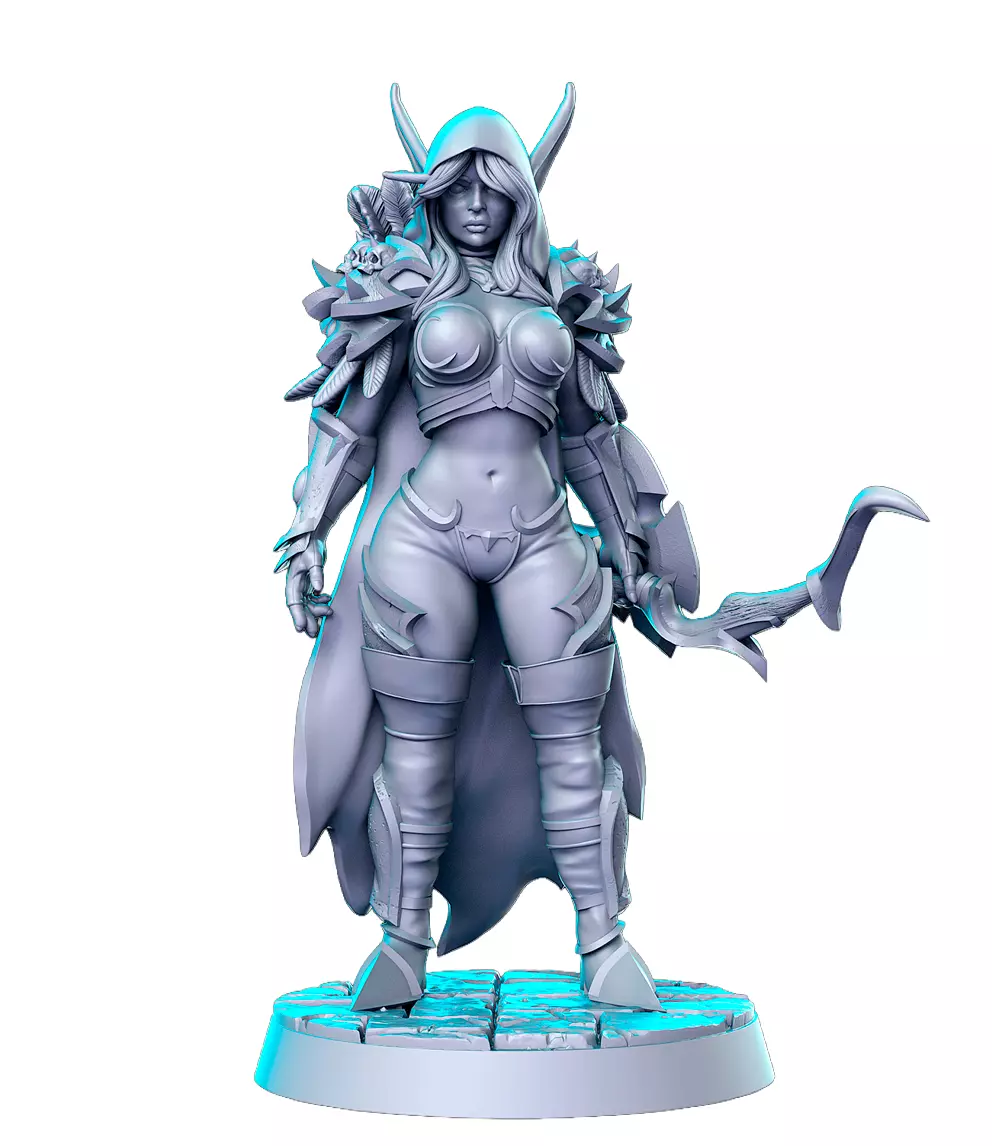 Sylvana 3D Print STL Miniature RPG 3D print model