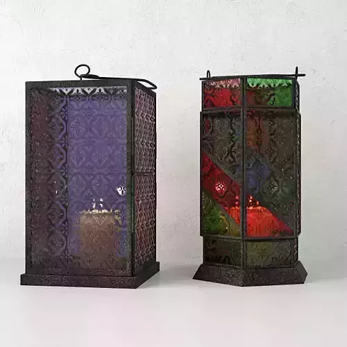 Moroccan Votive Lamps 3D model