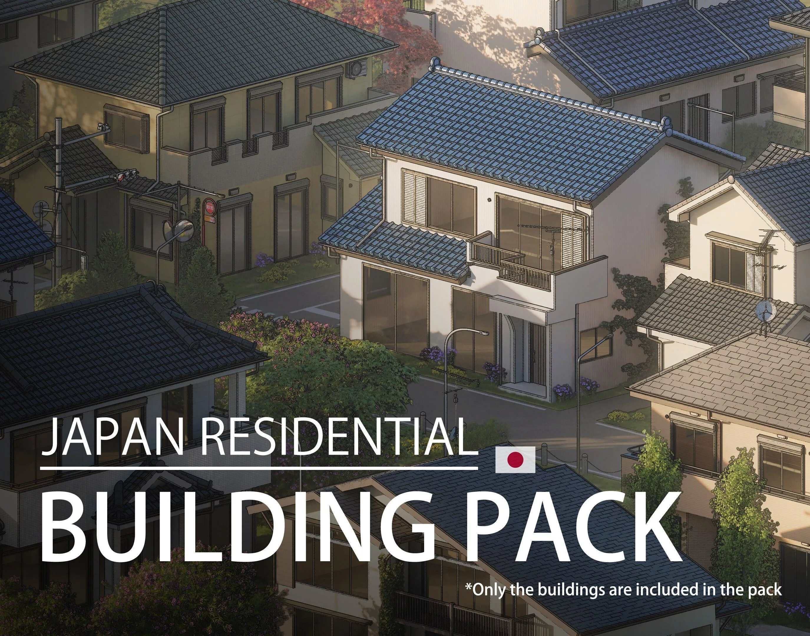 Japan Residential Building Pack Blender 3D model