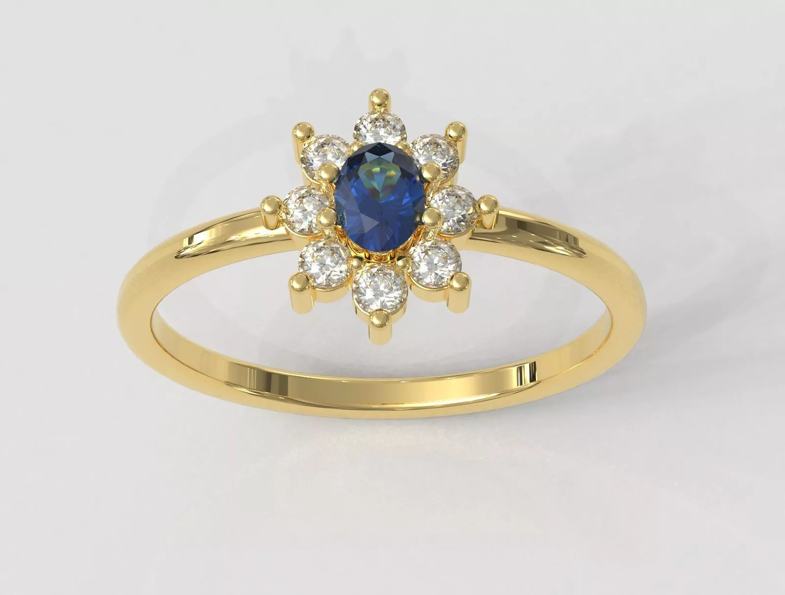 Oval Classic Ring 3D print model