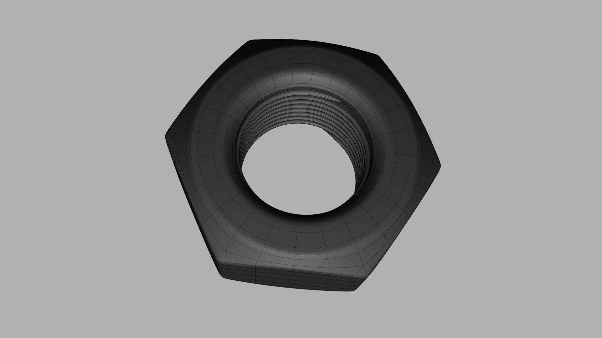 Nut with clean topology Free 3D model