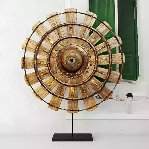 Vintage Sewing Wheel on Stand