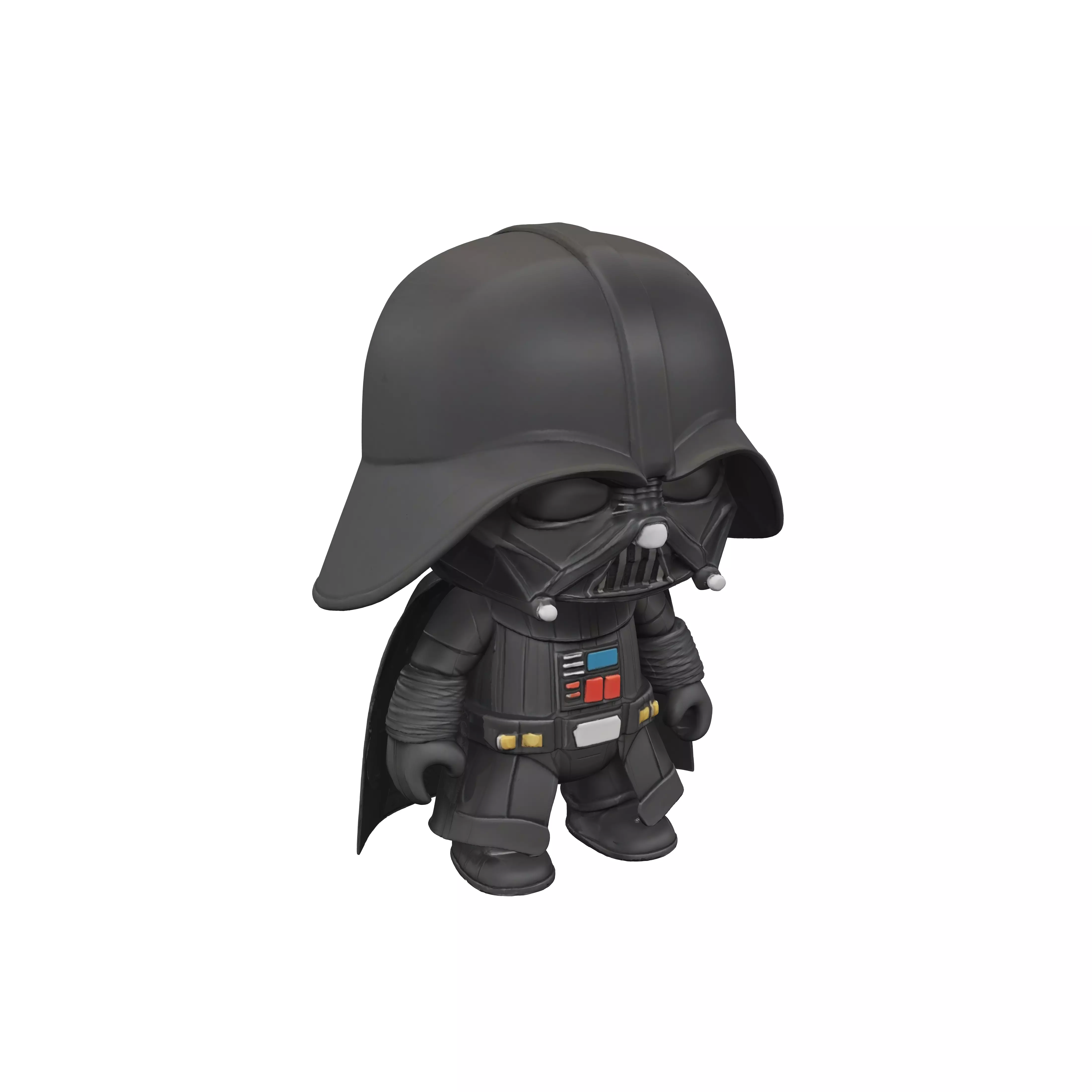 A Daft Vader for starters Chibi art style Thick lines Deep an... 3D model