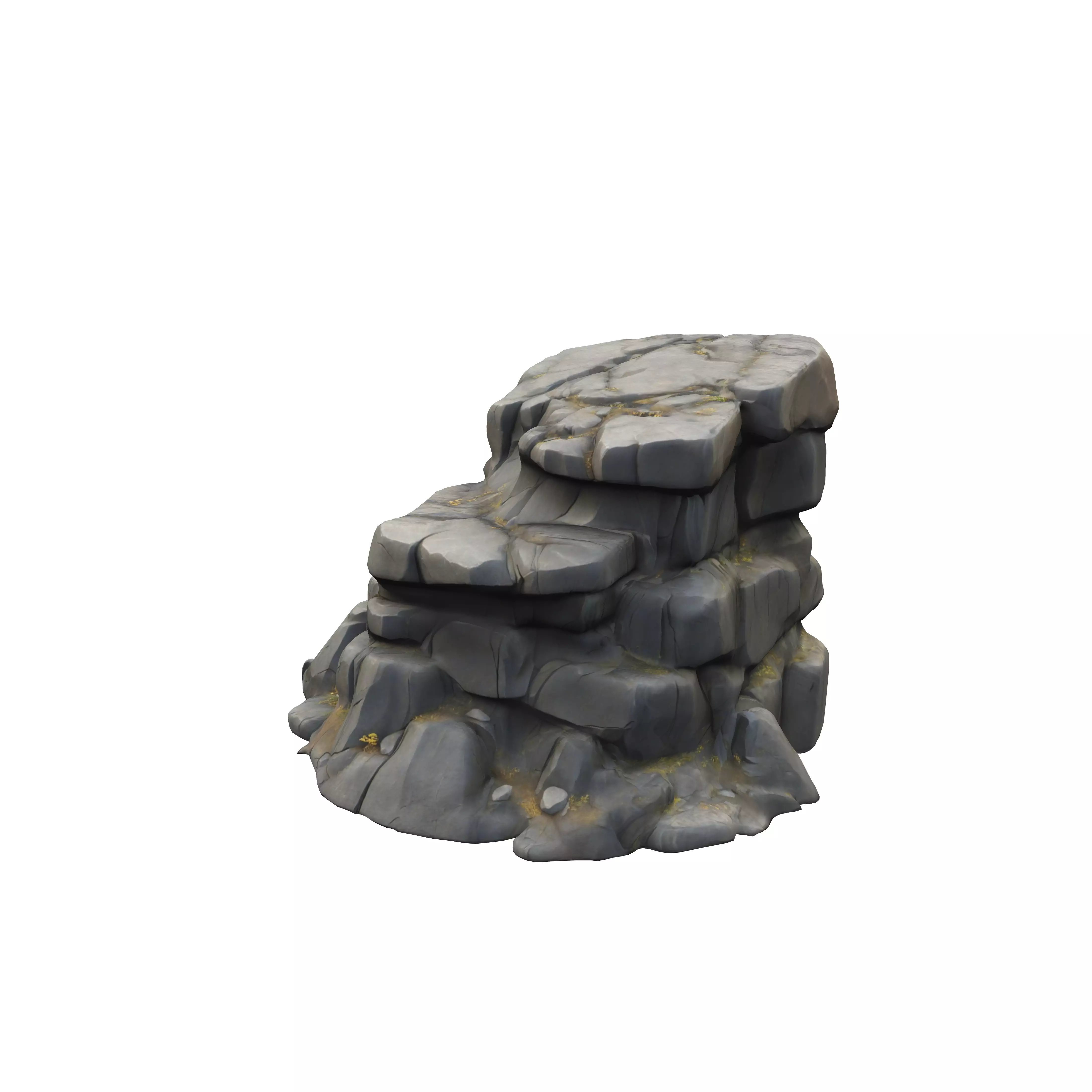 A simple Stylized 3D model of a chibistyle rocky cliff edgeDe... 3D model