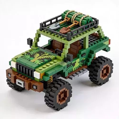 Voxel Jungle Explorer RC Buggy 3D Model