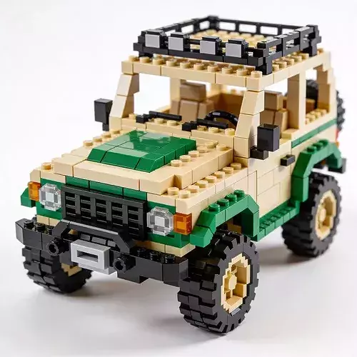 Voxel Safari  Jeep 3D Model
